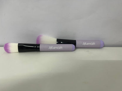 【MamGift 2-Piece Purple Cosmetic Brush Set】—— Soft Tools for Flawless Daily Makeup