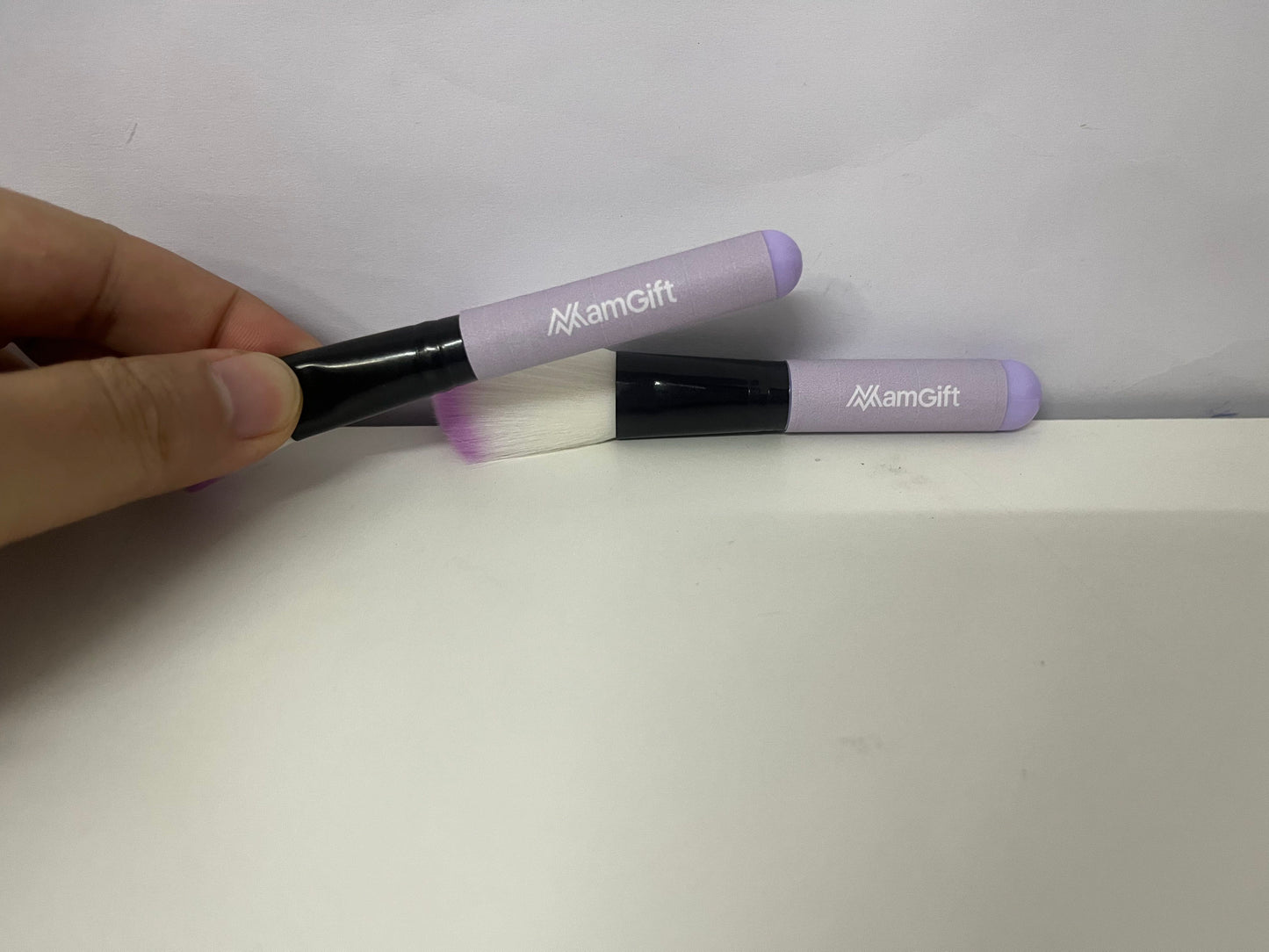 【MamGift 2-Piece Purple Cosmetic Brush Set】—— Soft Tools for Flawless Daily Makeup