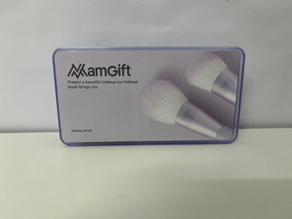 【MamGift 2-Piece Purple Cosmetic Brush Set】—— Soft Tools for Flawless Daily Makeup