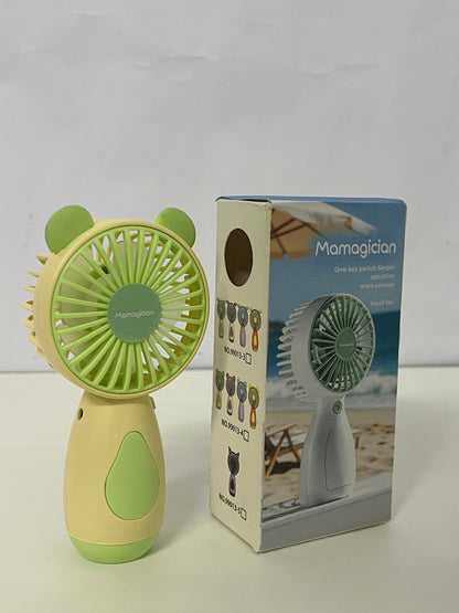 [Mamagician Electric fans]-Bear Handheld Fan - 3-Speed Portable USB Rechargeable Fan