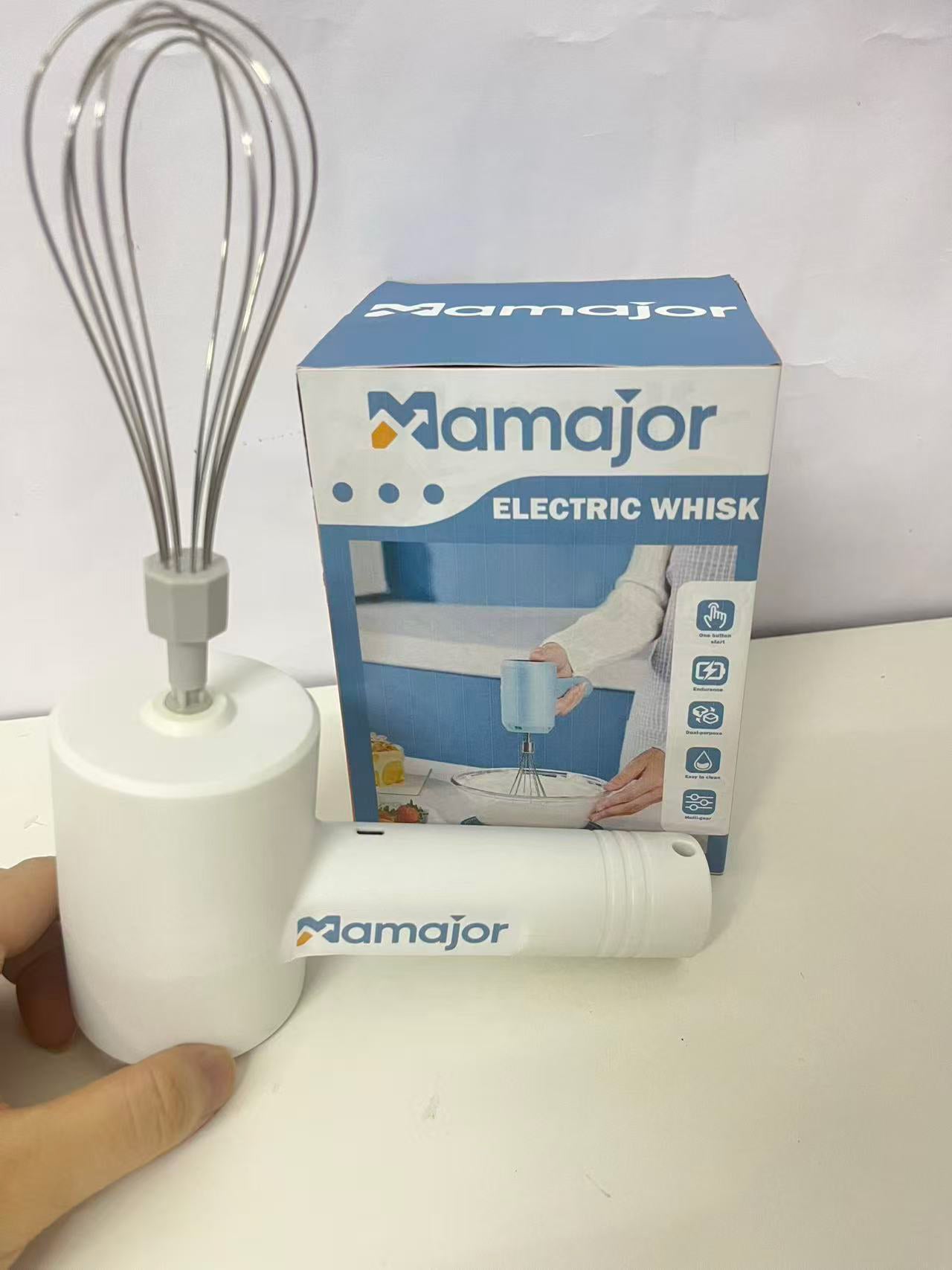 【Mamajor Cordless Electric Whisk】—— Effortless Mixing & Whipping for Home Bakers