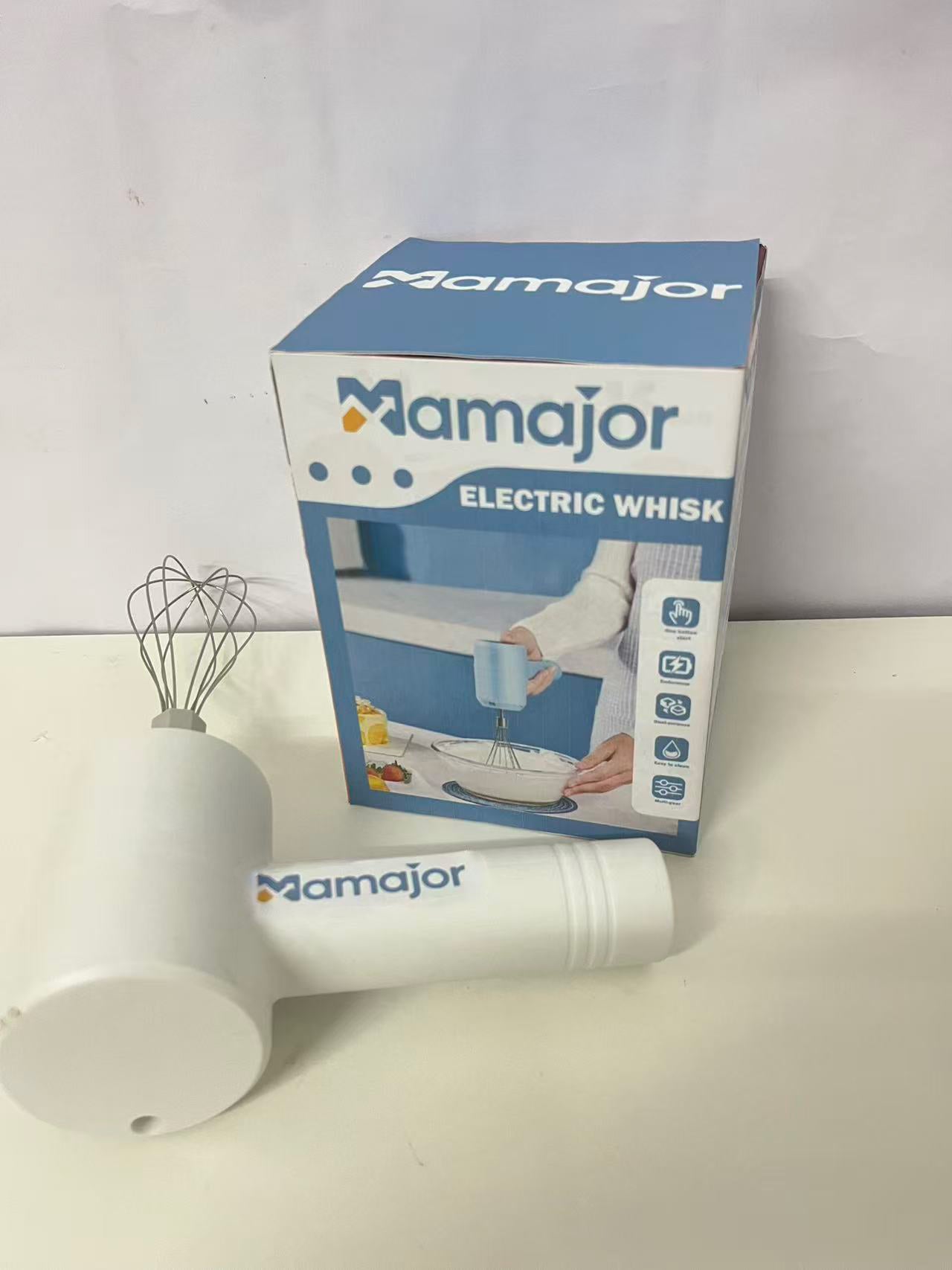 【Mamajor Cordless Electric Whisk】—— Effortless Mixing & Whipping for Home Bakers
