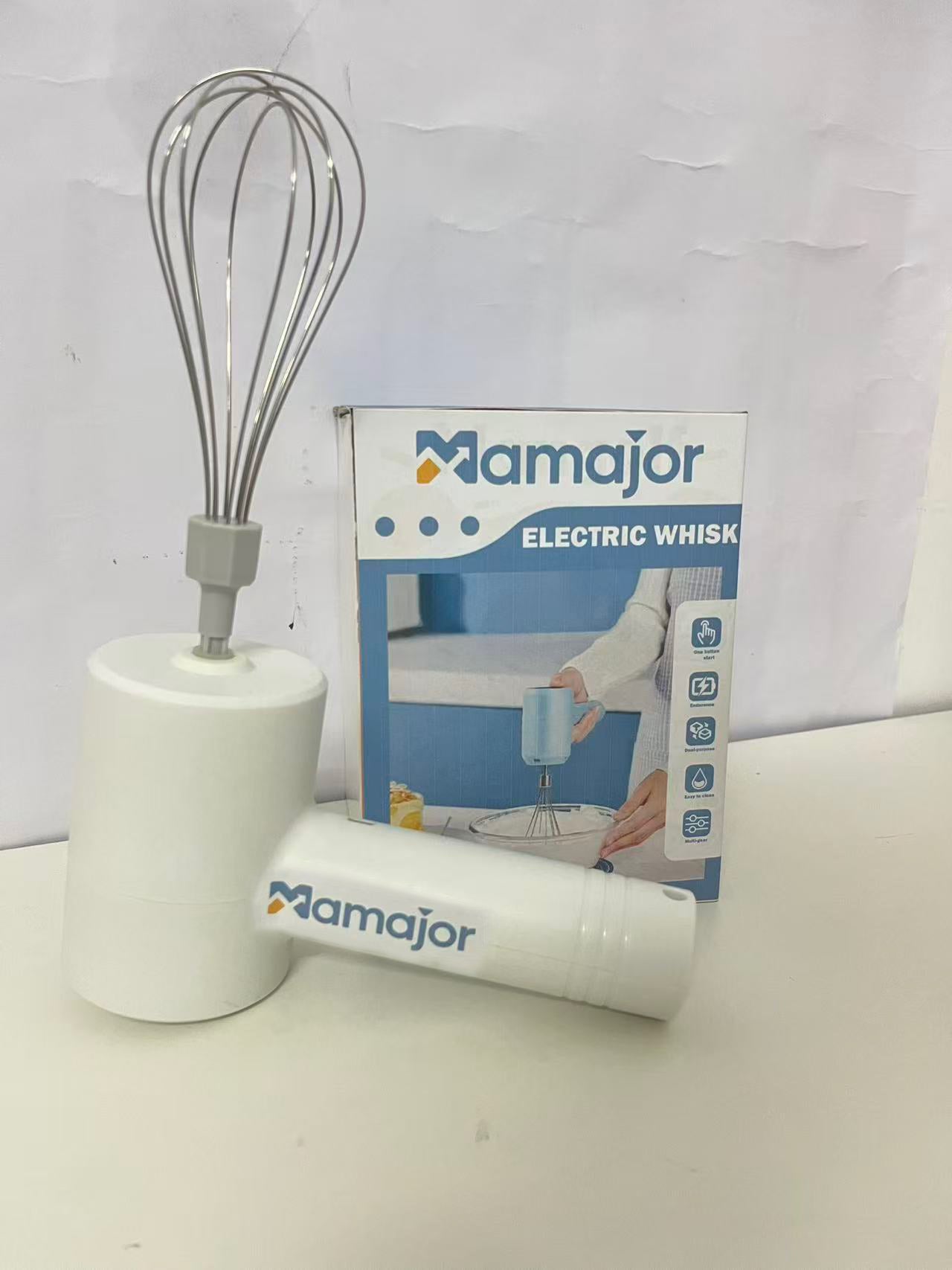 【Mamajor Cordless Electric Whisk】—— Effortless Mixing & Whipping for Home Bakers