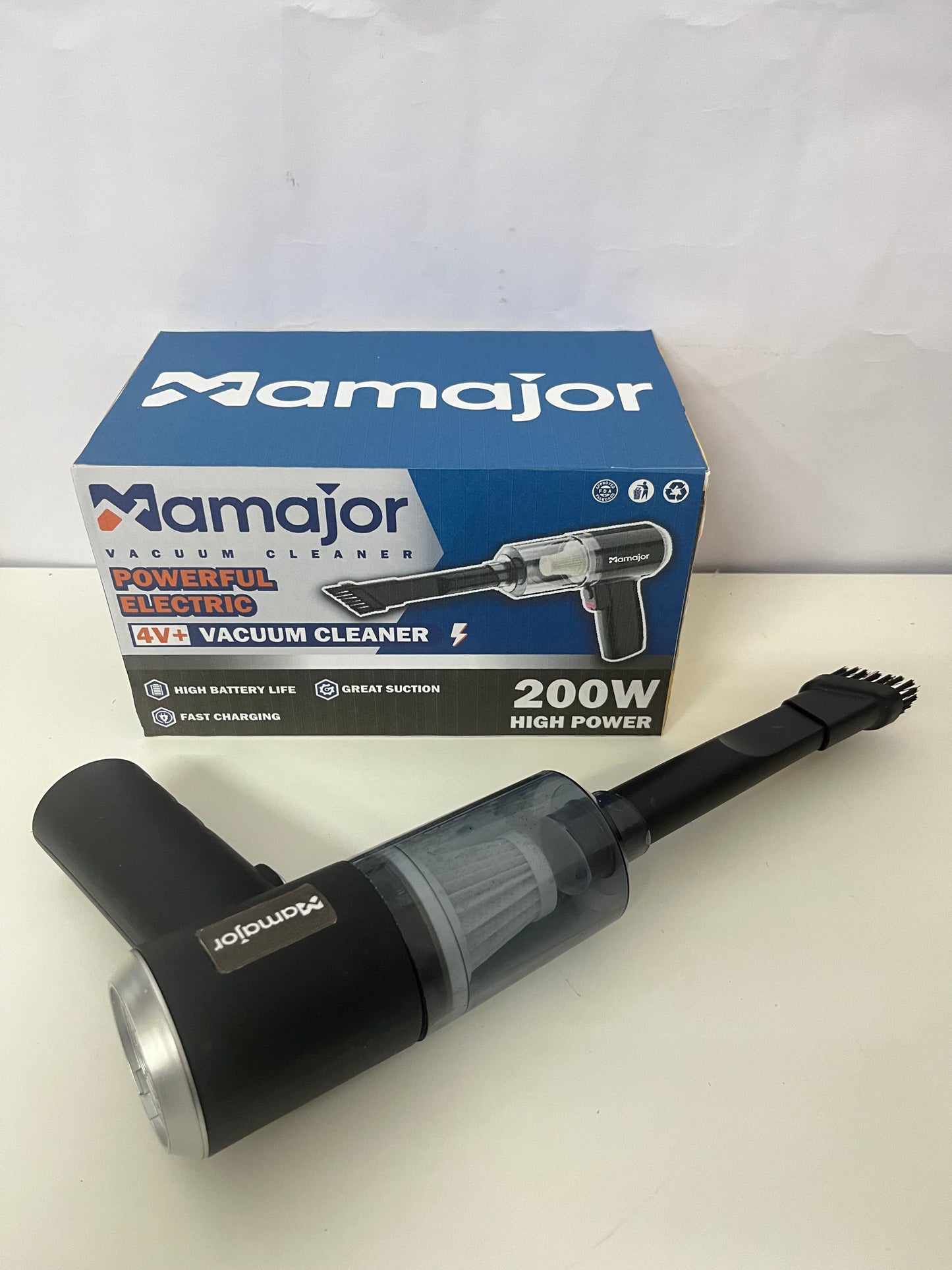 【Mamajor 200W Cordless Handheld Vacuum】—— Powerful, Portable Cleaning for Home & Car