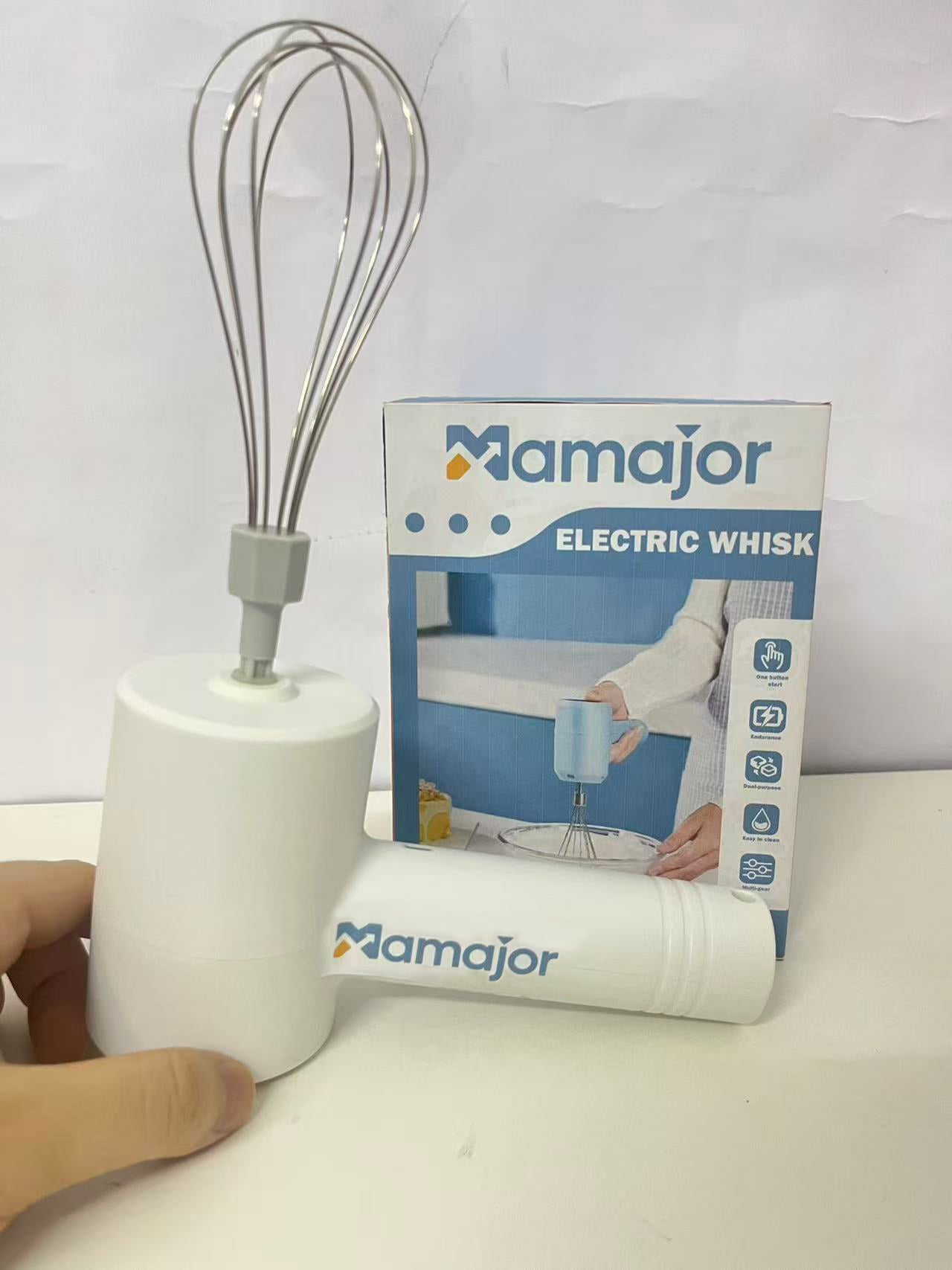 【Mamajor Cordless Electric Whisk】—— Effortless Mixing & Whipping for Home Bakers