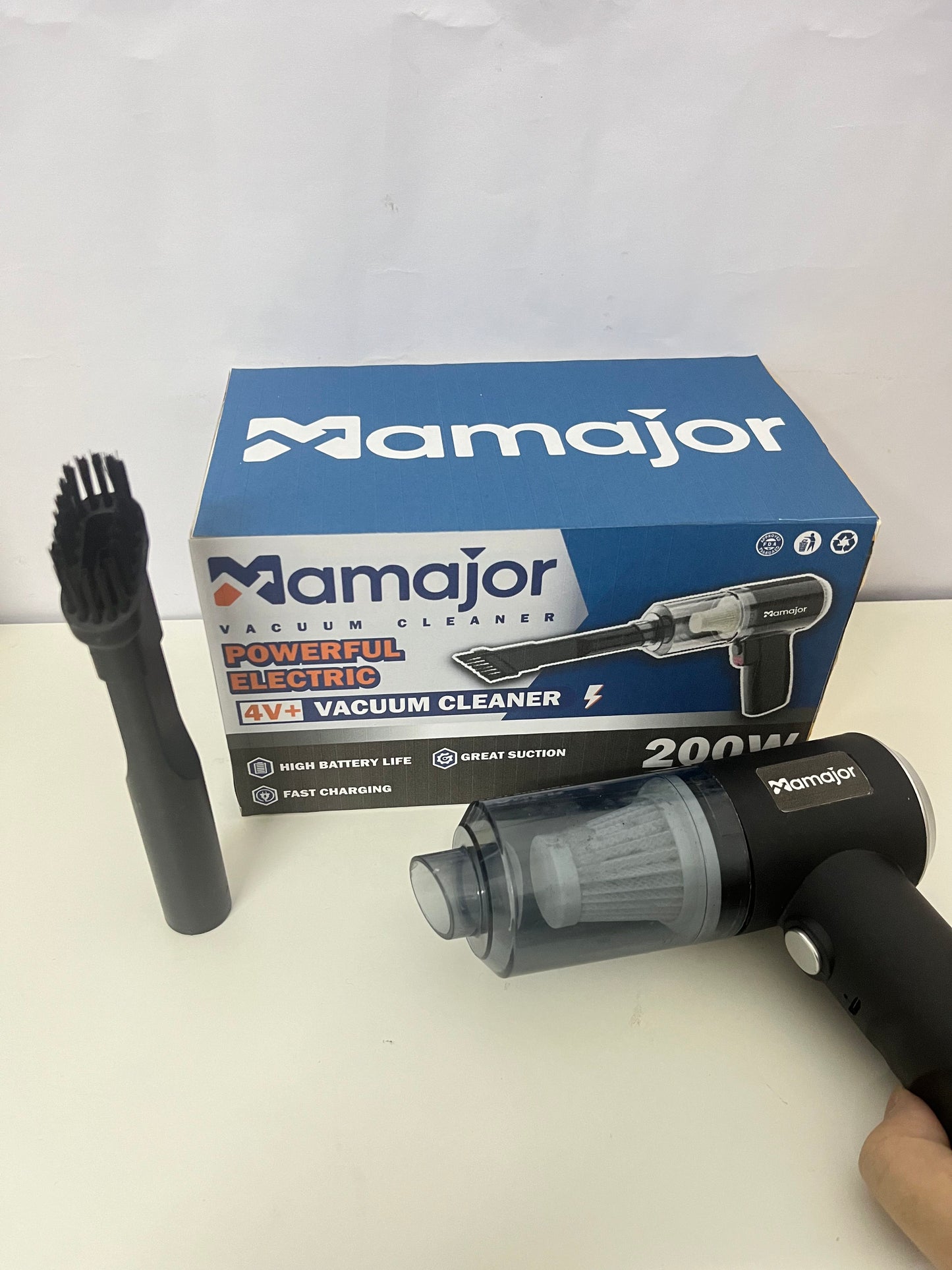 【Mamajor 200W Cordless Handheld Vacuum】—— Powerful, Portable Cleaning for Home & Car
