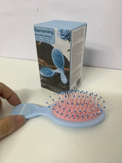 [Mamorning Combs]-Mini Cushion Hairbrush - Portable Detangling & Scalp Massaging Brush