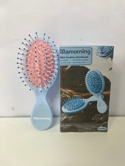 [Mamorning Combs]-Mini Cushion Hairbrush - Portable Detangling & Scalp Massaging Brush