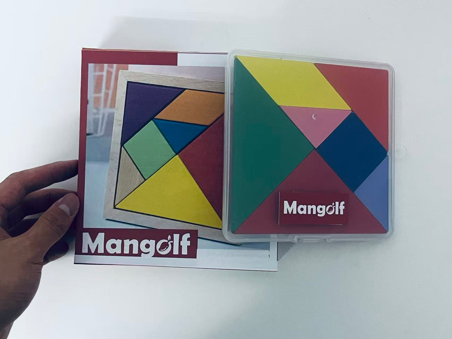 【Mangolf Wooden Tangram Puzzle】—— Classic Brain-Teasing Fun for All Ages