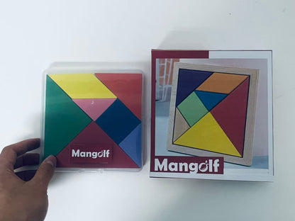 【Mangolf Wooden Tangram Puzzle】—— Classic Brain-Teasing Fun for All Ages