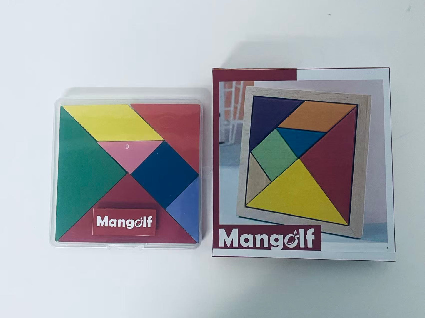 【Mangolf Wooden Tangram Puzzle】—— Classic Brain-Teasing Fun for All Ages