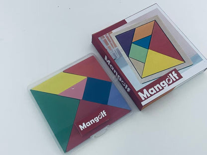 【Mangolf Wooden Tangram Puzzle】—— Classic Brain-Teasing Fun for All Ages