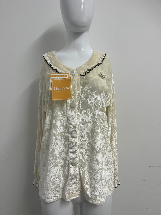 【Mangoose Crushed Velvet Sleep Top】—— Luxurious Comfort for Cozy Nights