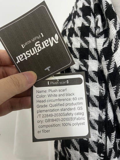 【Marginstar Houndstooth Scarf】—— Timeless Elegance for Every Outfit
