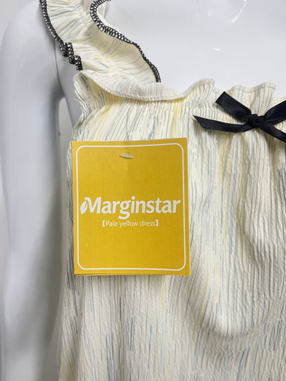 【Marginstar Pale Yellow Ruffle Dress】—— Sweet & Airy Comfort for Lazy Days