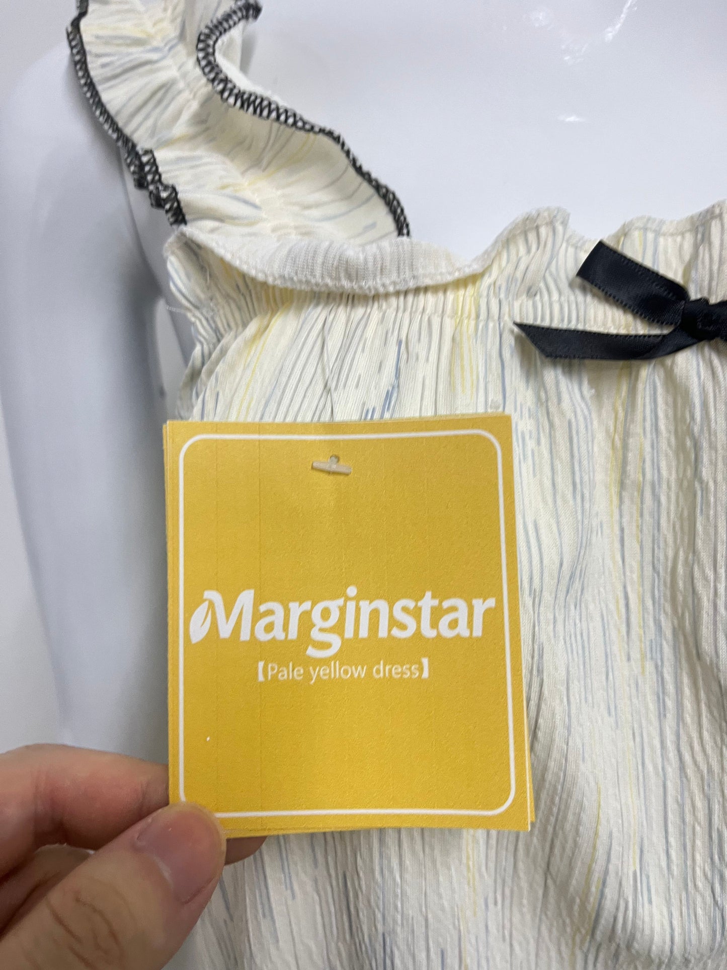 【Marginstar Pale Yellow Ruffle Dress】—— Sweet & Airy Comfort for Lazy Days