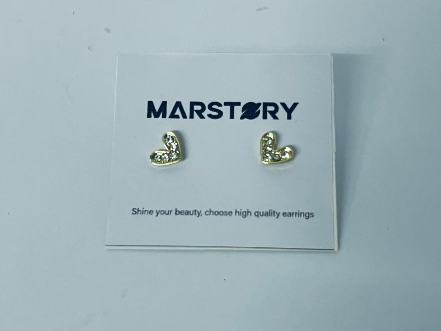 MARSTORY Jewelry Women Tiny Small Heart Stud Earrings Love For Lady