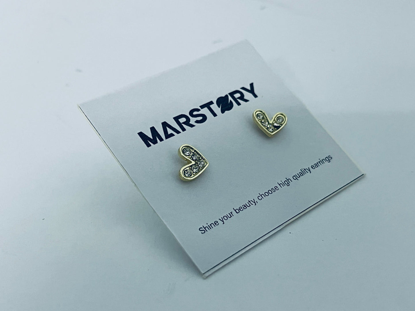 MARSTORY Jewelry Women Tiny Small Heart Stud Earrings Love For Lady
