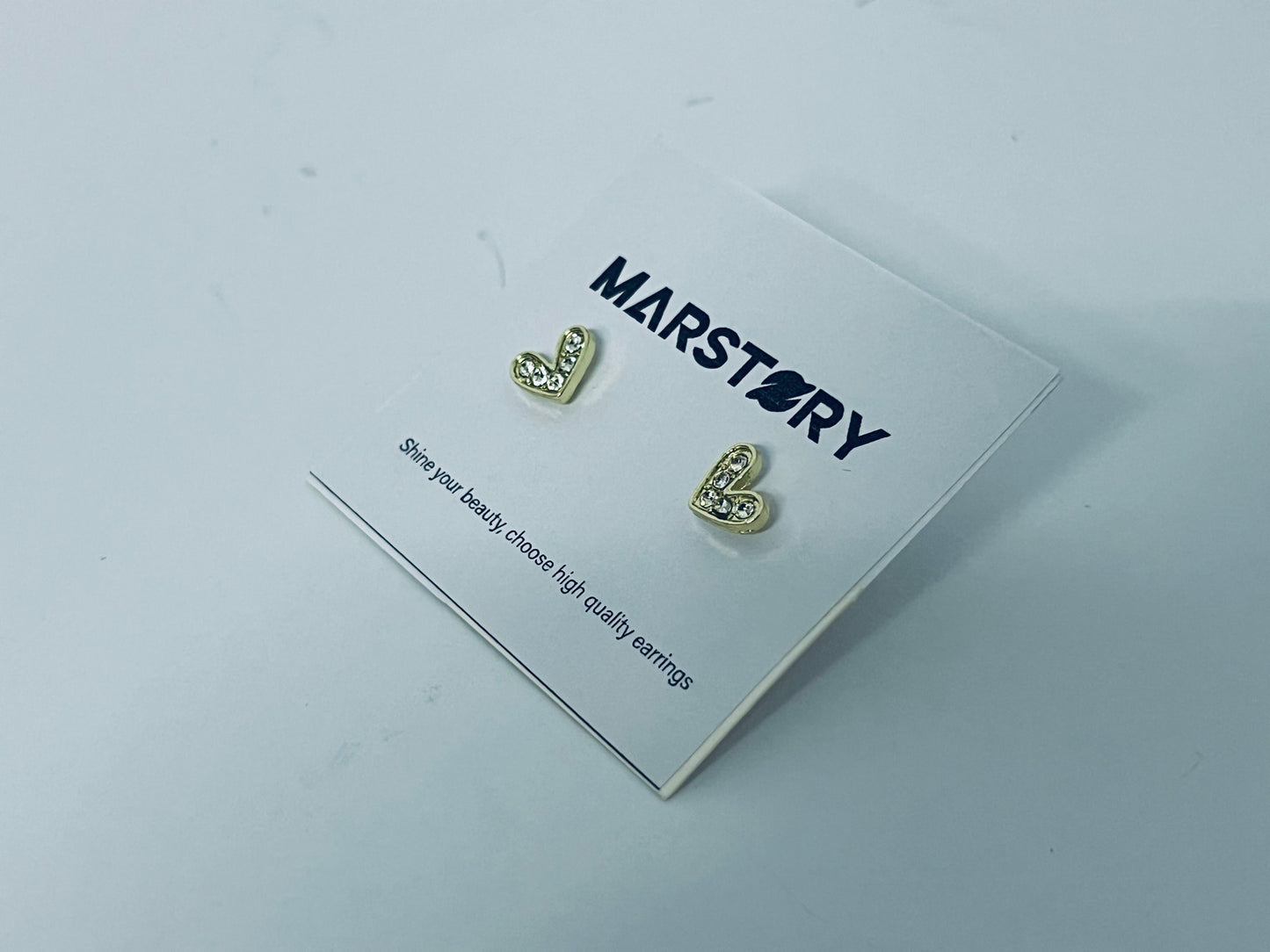 MARSTORY Jewelry Women Tiny Small Heart Stud Earrings Love For Lady