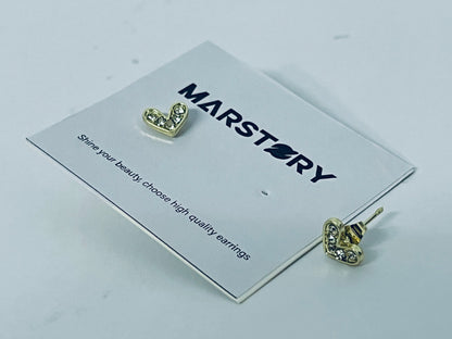 MARSTORY Jewelry Women Tiny Small Heart Stud Earrings Love For Lady