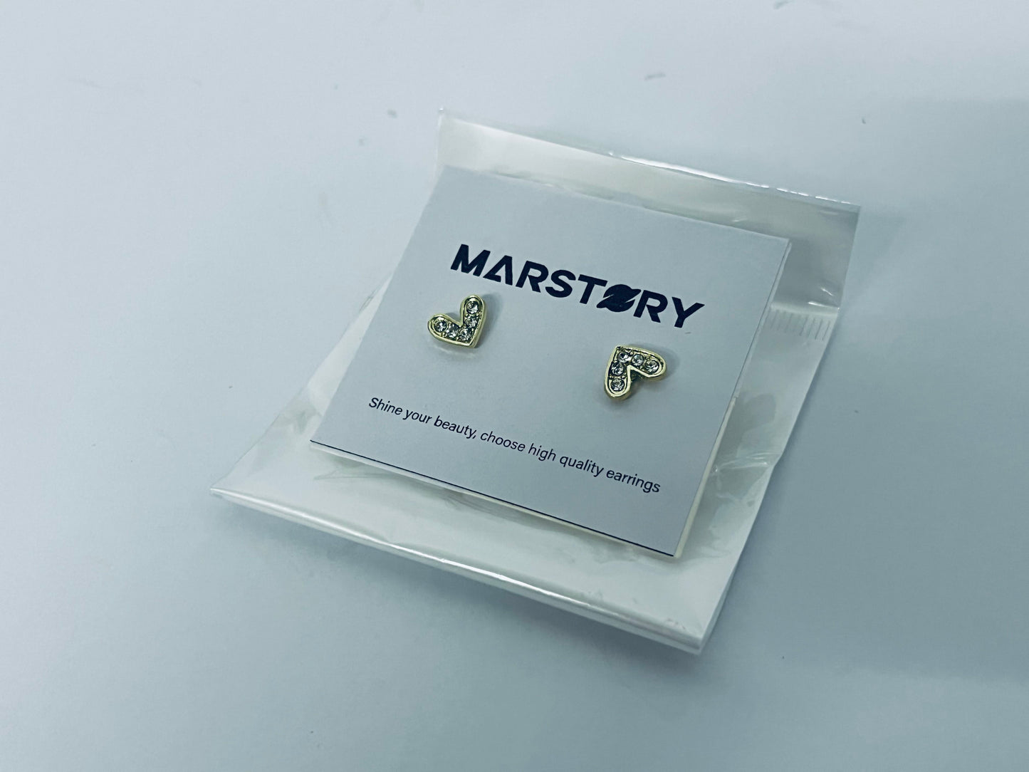MARSTORY Jewelry Women Tiny Small Heart Stud Earrings Love For Lady