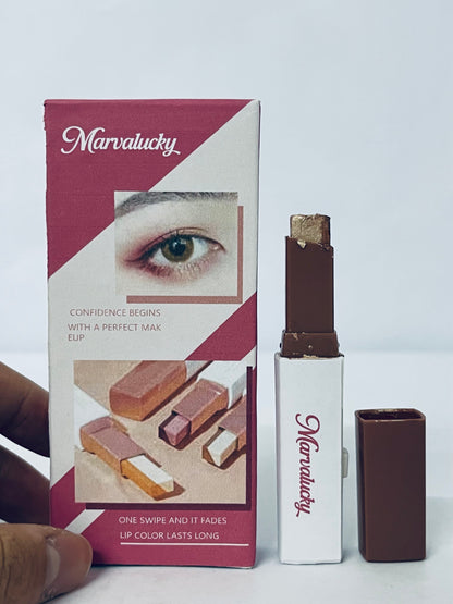 Marvalucky Eyeshadow 101 Cream-to-Powder Waterproof Shadow Stick – Champagne Shimmer – Long-Lasting, Crease-Proof, Medium Golden-Beige Shimmer Cream Eyeshadow with Built-in Smudger