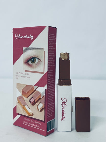 Marvalucky Eyeshadow 101 Cream-to-Powder Waterproof Shadow Stick – Champagne Shimmer – Long-Lasting, Crease-Proof, Medium Golden-Beige Shimmer Cream Eyeshadow with Built-in Smudger