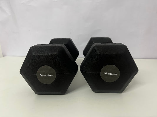 【Mascotop Body-building apparatus】——Mascotop Hexagonal Rubber-Coated Dumbbell Set - Essential Home Fitness Equipment