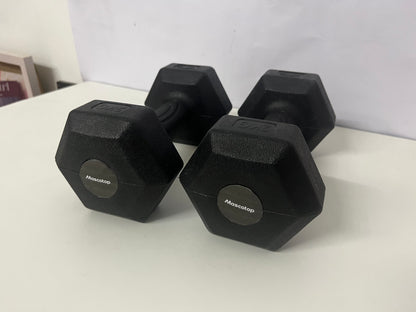 【Mascotop Body-building apparatus】——Mascotop Hexagonal Rubber-Coated Dumbbell Set - Essential Home Fitness Equipment