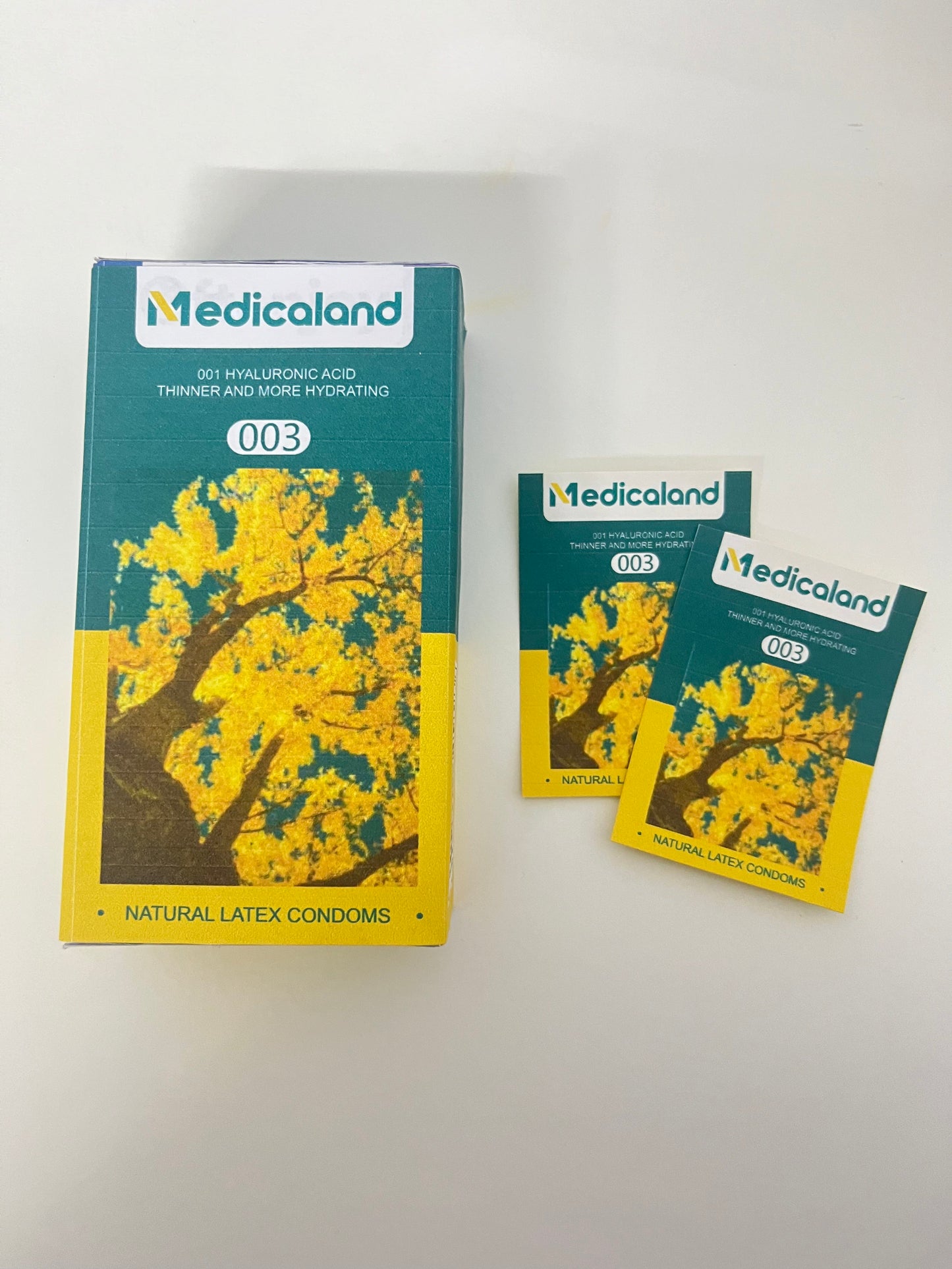 [Medicaland Condoms]-003 Hyaluronic Acid Ultra-Thin Condoms - Hydrating & Comfortable Latex Condoms