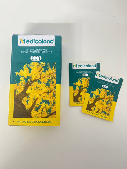[Medicaland Condoms]-003 Hyaluronic Acid Ultra-Thin Condoms - Hydrating & Comfortable Latex Condoms