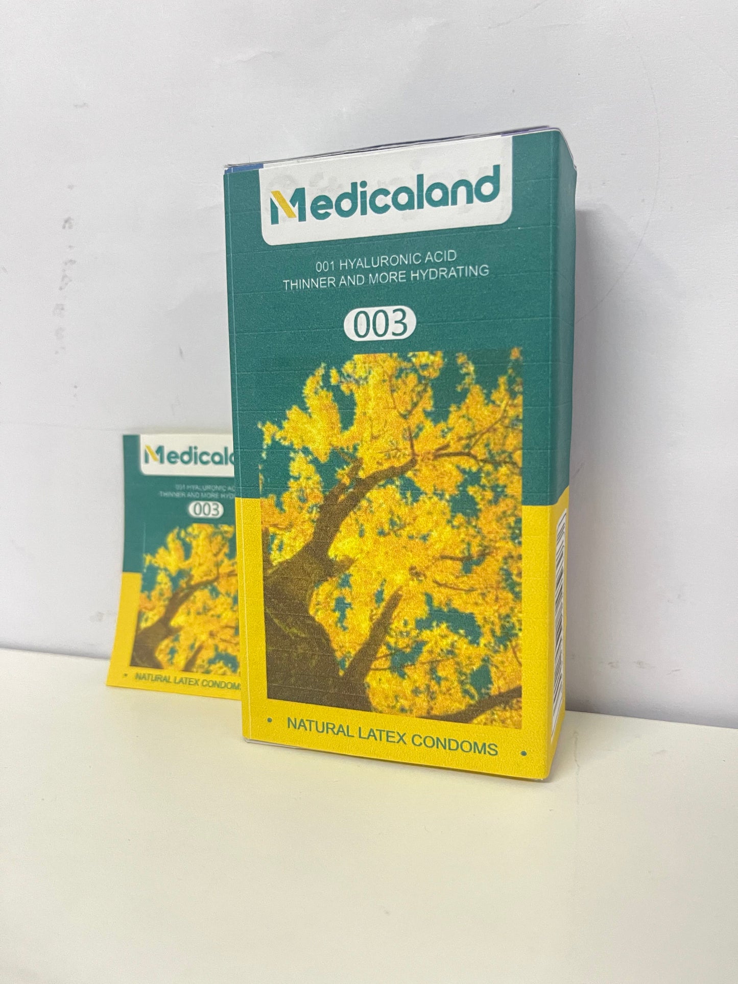 [Medicaland Condoms]-003 Hyaluronic Acid Ultra-Thin Condoms - Hydrating & Comfortable Latex Condoms