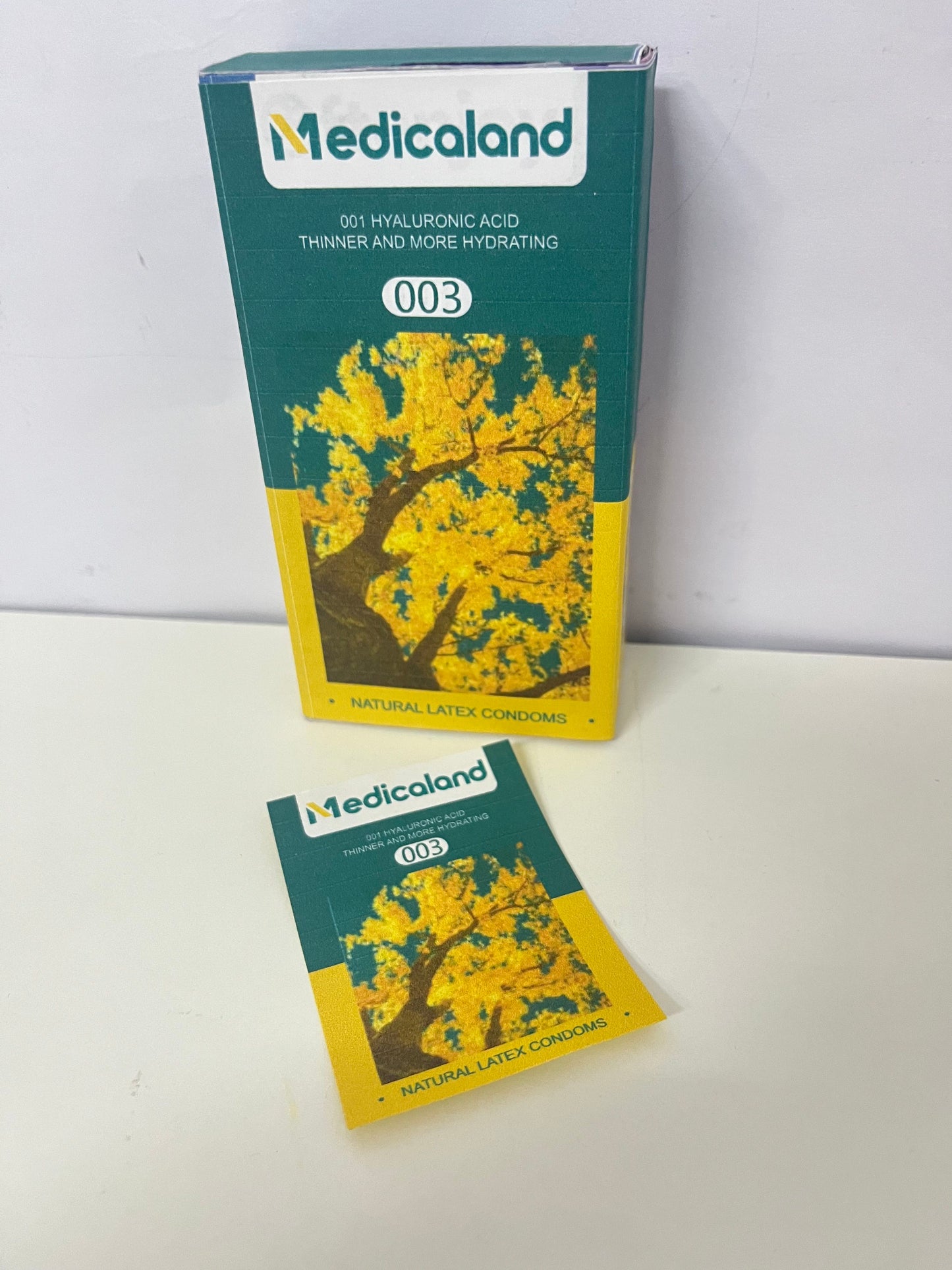 [Medicaland Condoms]-003 Hyaluronic Acid Ultra-Thin Condoms - Hydrating & Comfortable Latex Condoms