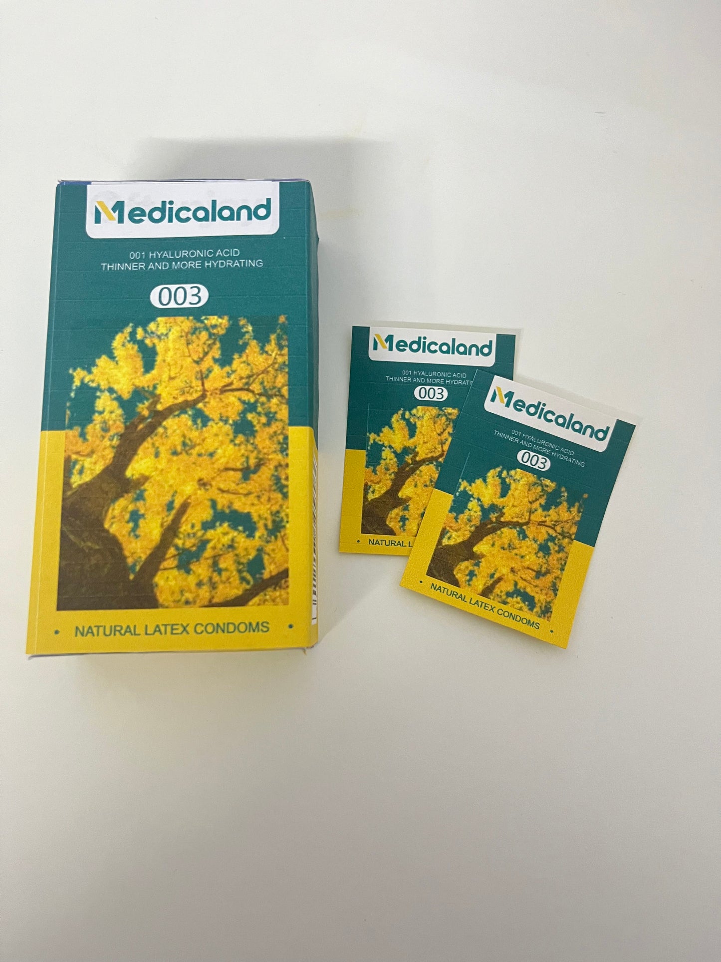 [Medicaland Condoms]-003 Hyaluronic Acid Ultra-Thin Condoms - Hydrating & Comfortable Latex Condoms