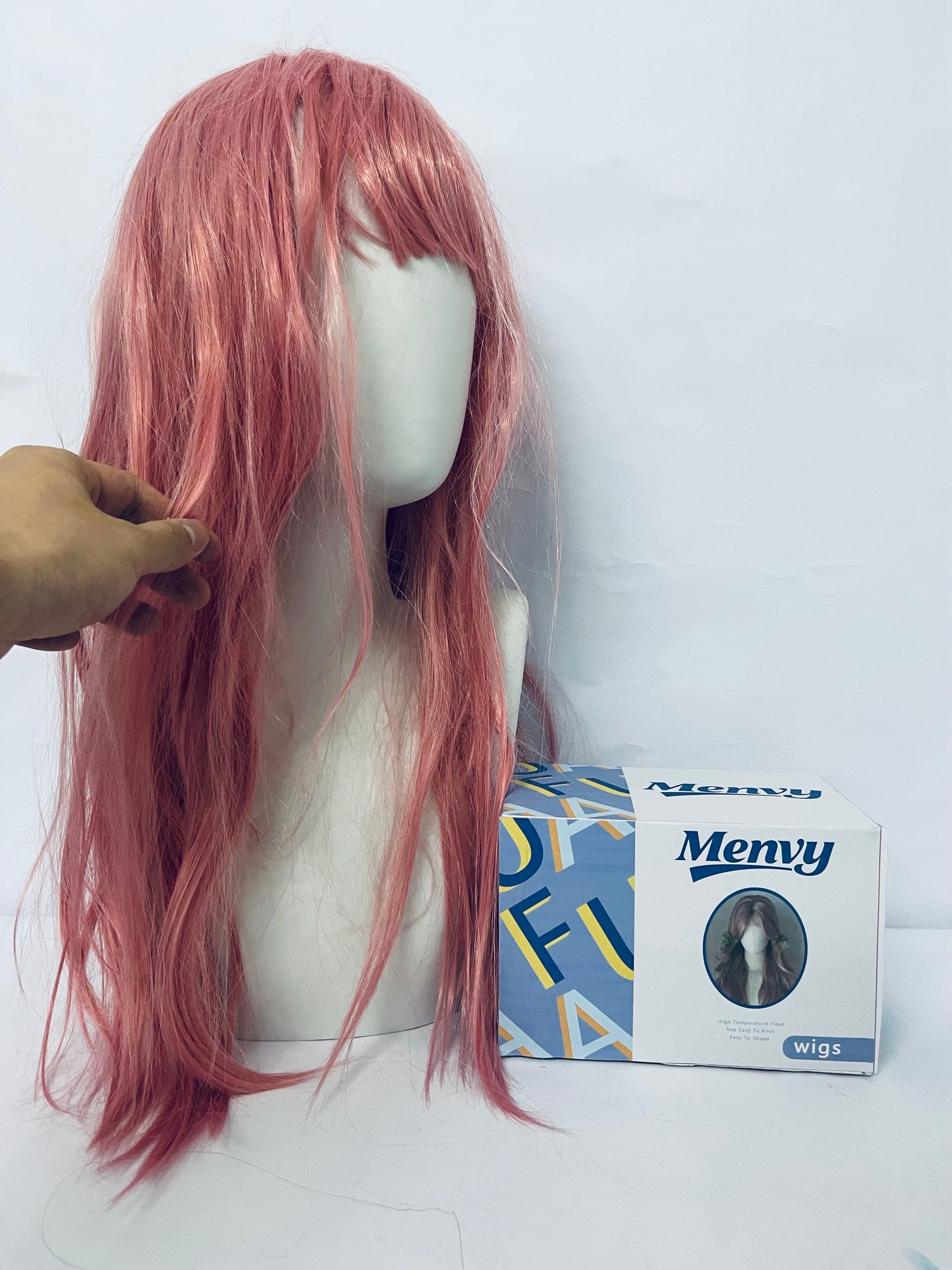 Menvy cosplay wig anime character cos wig face shape wig cute fluffy simulation wigs