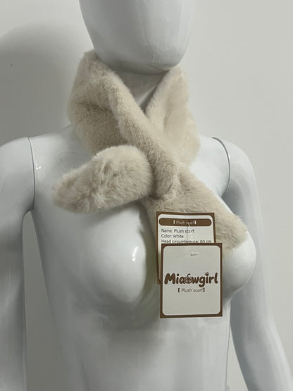 【Miaowgirl Plush Faux Fur Scarf】—— Luxurious Warmth & Effortless Style for Chilly Days