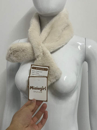 【Miaowgirl Plush Faux Fur Scarf】—— Luxurious Warmth & Effortless Style for Chilly Days