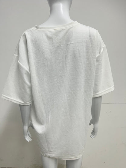 【Milking Oversized White T-shirt】—— Effortless Comfort for Everyday Style