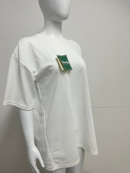 【Milking Oversized White T-shirt】—— Effortless Comfort for Everyday Style