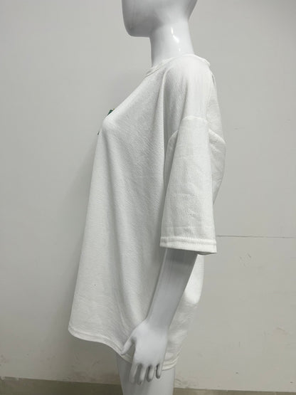【Milking Oversized White T-shirt】—— Effortless Comfort for Everyday Style