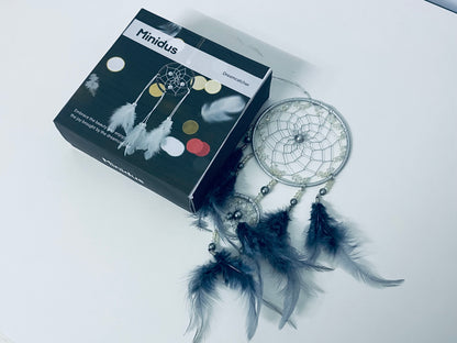 Minidus Dream catchers Silver-Gray Dreamcatcher Mysterious & Elegant Guard Good Dreams An Artistic Choice for Home Decoration and Spiritual Healing