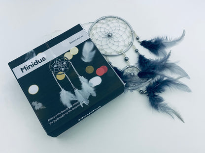 Minidus Dream catchers Silver-Gray Dreamcatcher Mysterious & Elegant Guard Good Dreams An Artistic Choice for Home Decoration and Spiritual Healing