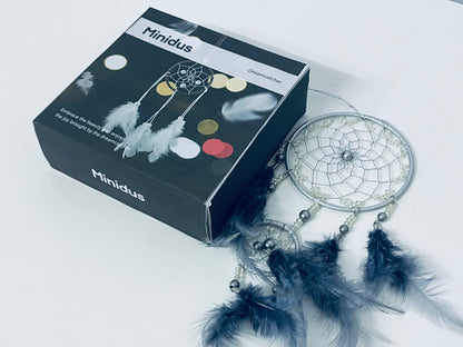 Minidus Dream catchers Silver-Gray Dreamcatcher Mysterious & Elegant Guard Good Dreams An Artistic Choice for Home Decoration and Spiritual Healing