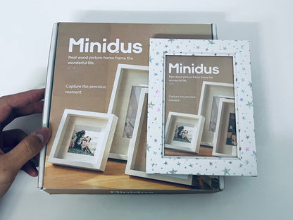Minidus Solid Wood Picture Frame Capture Beauty Natural Texture A Warm Choice for Home Decoration and Memory Collection