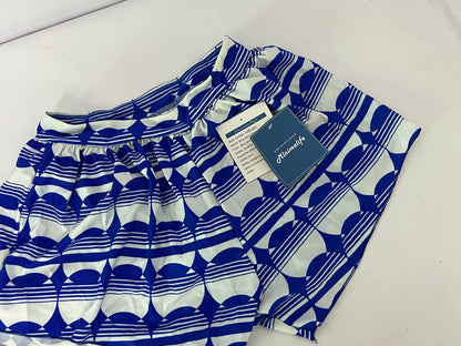 【Minimalife Blue & White Geometric Art Shorts】