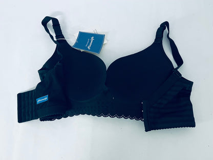 Minimalife Striped Push-Up Bra | Skin-Friendly Lace-Trimmed Adjustable Bra, Comfort & Support for All-Day Wear