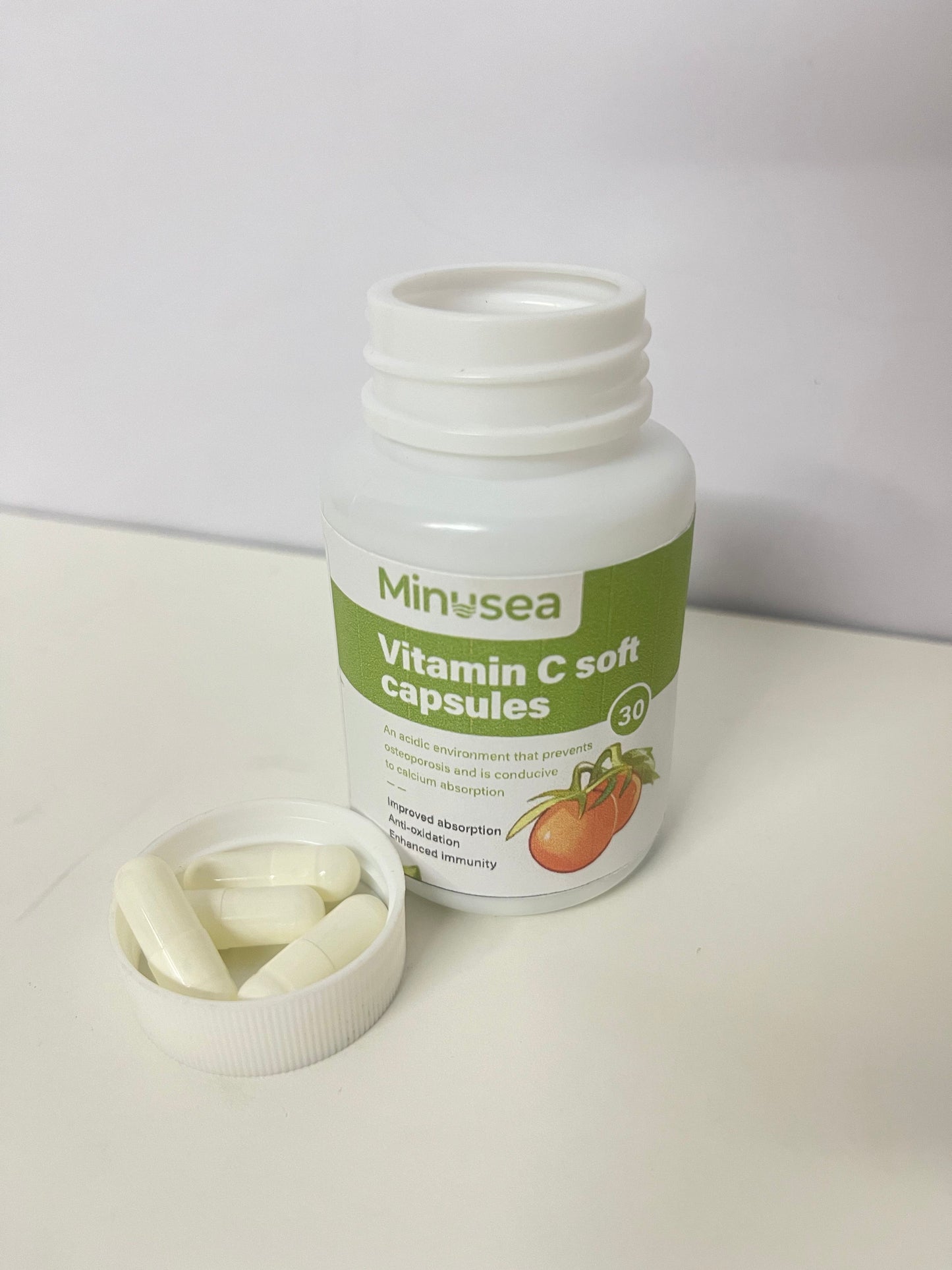 【Minusea Vitamin C Soft Capsules】—— Immunity & Antioxidant Support with Tomato Extract