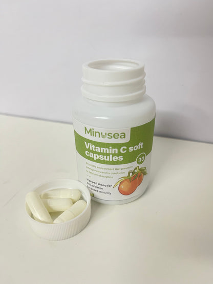 【Minusea Vitamin C Soft Capsules】—— Immunity & Antioxidant Support with Tomato Extract