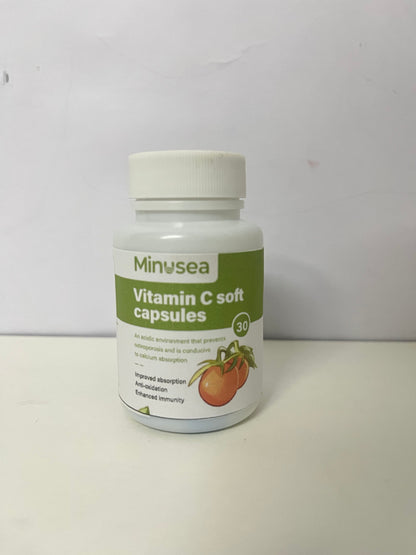 【Minusea Vitamin C Soft Capsules】—— Immunity & Antioxidant Support with Tomato Extract