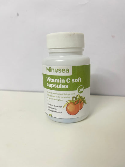 【Minusea Vitamin C Soft Capsules】—— Immunity & Antioxidant Support with Tomato Extract
